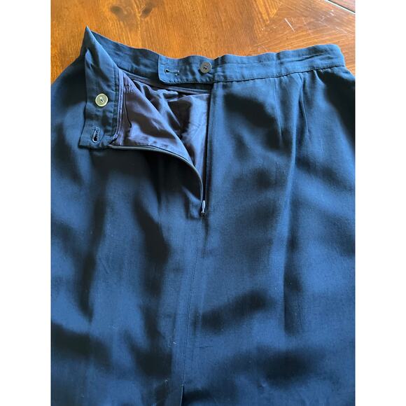 Liz Claiborne Collection Vintage Navy Blue Skirt Office Work Dressy Classic - Picture 8 of 8